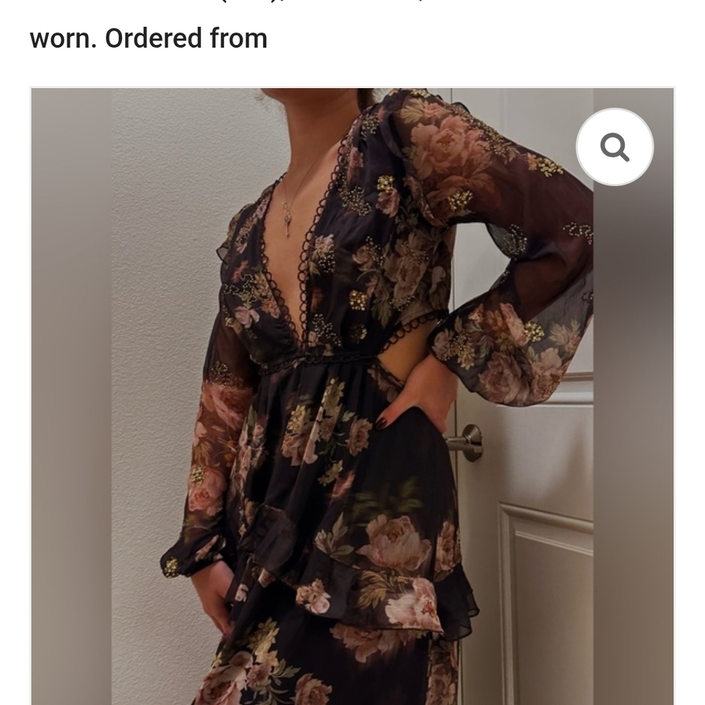 Asos Black Sheer Women's Dress -Lined